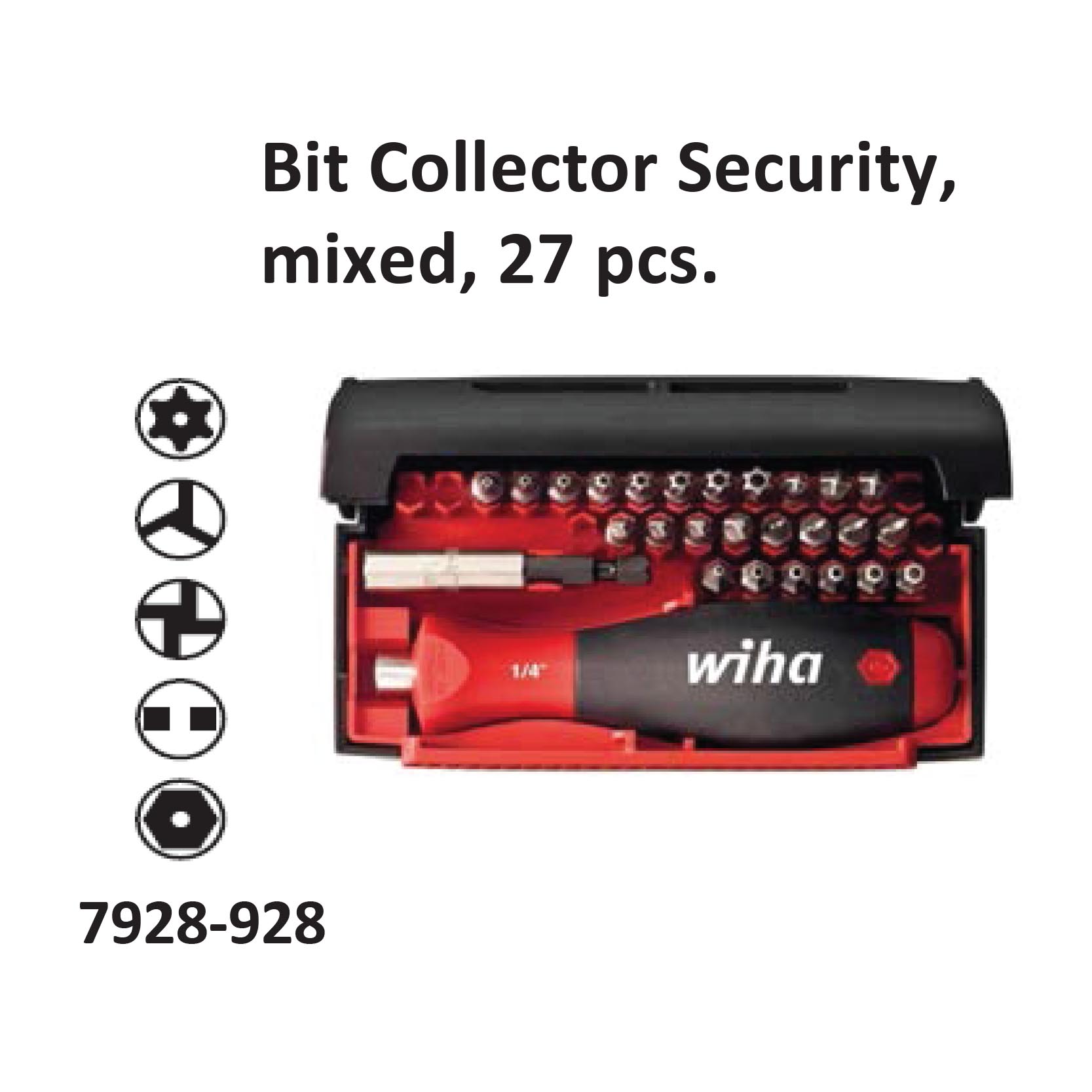 - 7928-928 Wiha Bit Collector Security 27-tlg gemischt 