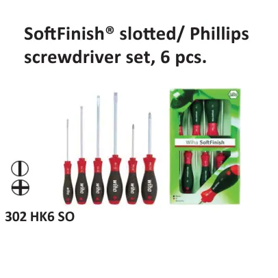 Hand Tools  WIHA SoftFinish Screwdriver Set  302 HK6 SO all wiha 302hk6so