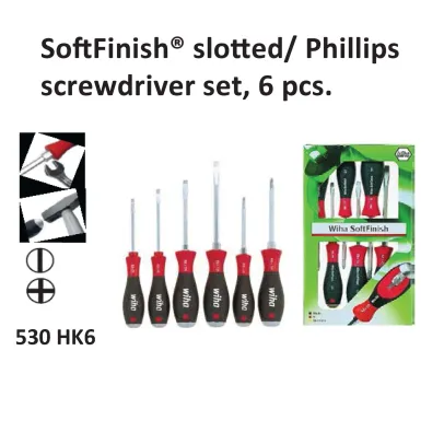 Hand Tools  WIHA SoftFinish Screwdriver Set  530 HK6 all wiha 530hk6