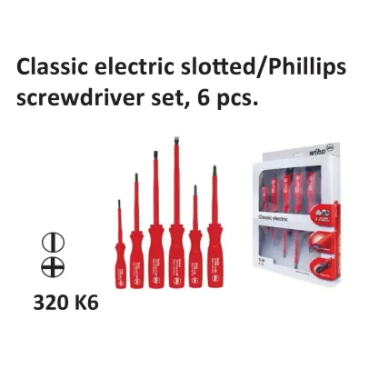 Hand Tools  WIHA SoftFinish Electric Screwdriver Set  320 K6 all wiha discontinue 320 k6