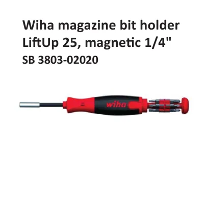 Hand Tools  Wiha magazine bit holder LiftUp 25 magnetic 14 SB 380302020 all wiha sb3803 02020