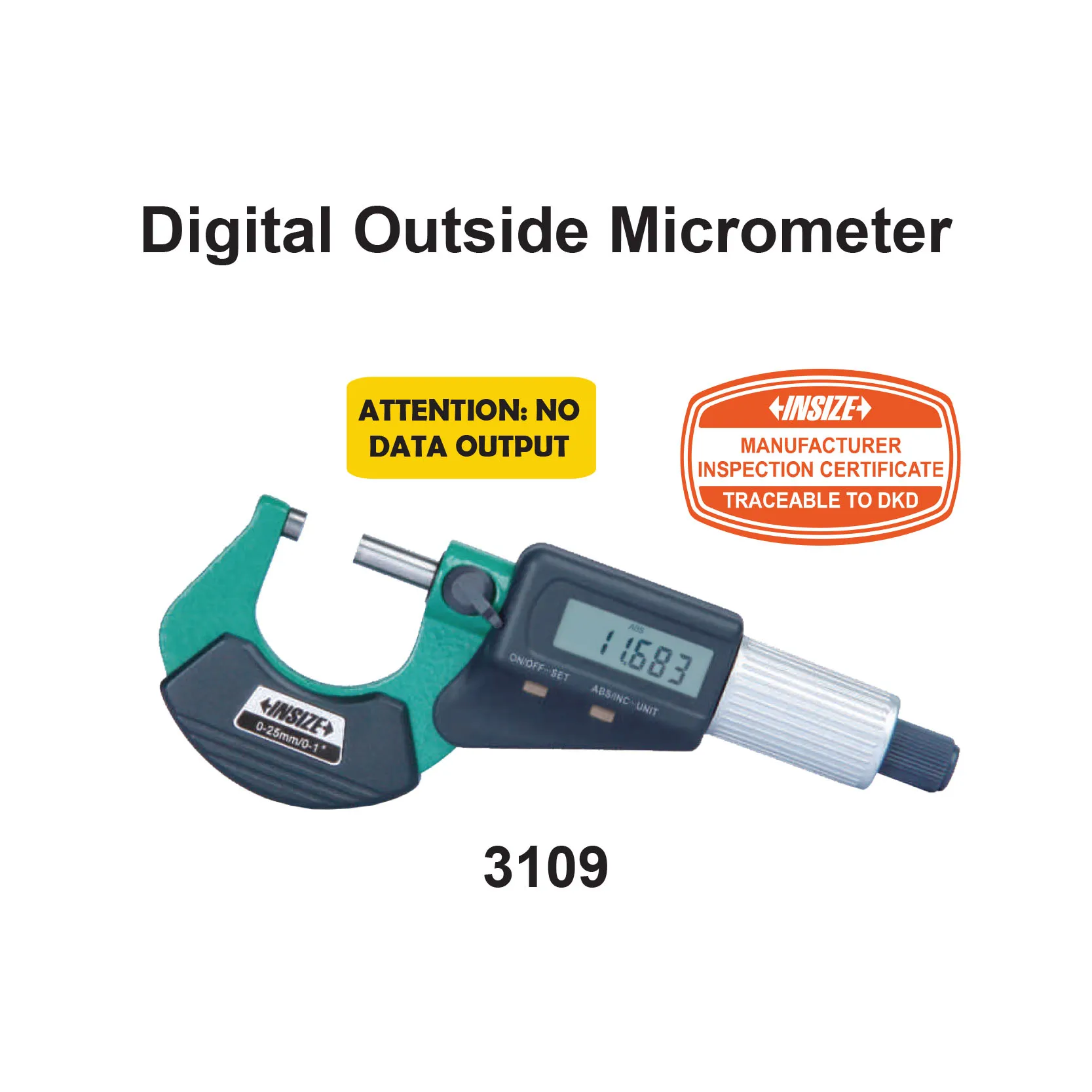 Digital Outside Micrometer 3109 Measuring Tools and Instruments Buana Mas Prestasi