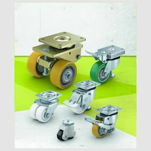 Compact and levelling castors