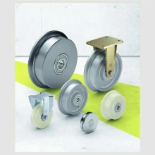 Flanged wheels and castors