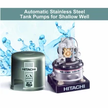 HITACHI WTPS 300GX  Pompa Tangki Stainless Steel Otomatis untuk Sumur Dangkal