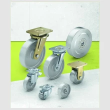 Cast iron and steel wheels and castors